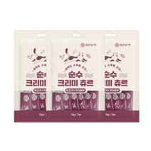 순수 크리미 츄르 짜먹는 고양이 간식 닭고기 닭고기+가다랑어 닭고기+참치, 닭고기 + 가다랑어 혼합맛, 21개
