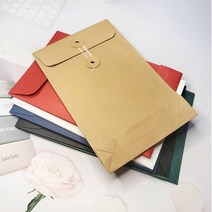 고급 크라프트 무지 컬러봉투 엽서 편지 A5 서류봉투, 세로황