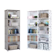 마이KIDMALL_간이 책장 조립식 옷장 다용도 보관함 5칸 8칸 10칸 수납함 이책장 수납장 도실정리 옷함 가구 거실 도장_MMY키드MAl몰, 선택-옵션-☆8칸 책장 화이트