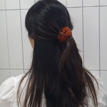 포니 올림머리 만두핀 똥머리집게핀 오렌지