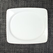 거산도예 모던 화이트 사각접시 큰사이즈, 모던 화이트 사각접시 대