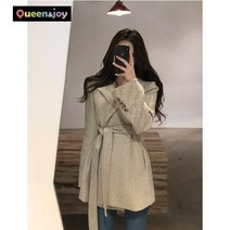퀸앤조이 헤링본 벨티드 하프코트 ***판매자 퀸앤조이***
