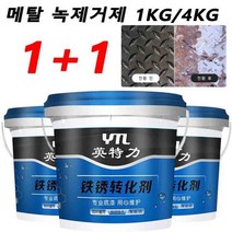 1+1메탈 녹제거제 녹방지제 녹 방지 및 방부 녹 전환제 1KG/4KG 빠른 전환/녹 제거 및 녹습기 방지/다시 녹습지 않음, 1KG, 녹 전환제*4, 녹 전환제*4:1KG