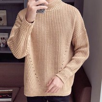 가바바 남성 목폴라 니트티 심플하게 포인트를 준 겨울 스웨터 G27504