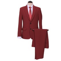 시상식 MC 트로트 행사가수 빨강 양복 댄디룩 업무용 모던 입학식용 셀프웨딩용 대학생용
