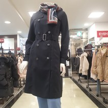 샤트렌(CHATELAINE) [샤트렌]여성 간절기 벨티드 트렌치 코트 쟈가드 패턴 클래식 바바리/울산