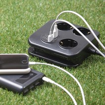 러그박스 3구 USB 2포트 사각 멀티탭 이지콕플러그 5년무상 A/S, 블랙(이지콕플러그)