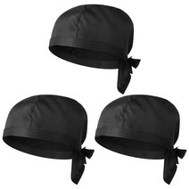 3 개 주방 요리사 모자 해적 웨이터 유니폼 베이커리 바베큐 그릴 케이터링 해골 터번, Chef Hats 3pcs