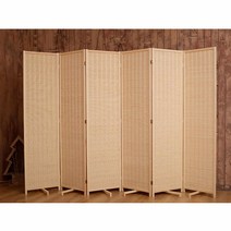 중국식 대나무 병풍 간이 방 칸막이 벽 거실 침실 접이식 이동 가림막 가정용 사무실, 1.7m높이*0.5m폭(6핀)