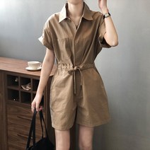 여성 점프수트 봄 여름 반팔 반바지 오버핏 와이드 여자 점프슈트 22년 spring summer jumpsuit for women JX0518