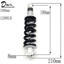 100mm 125mm 150mm 180mm 190mm 200mm 리어 서스펜션 충격 47cc 49cc 슈퍼 미니모토 atv 전기 스쿠터 미니 포켓 바이크, 중국, 190mm 1200LB