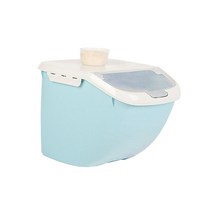 진공 쌀통 보관 추천 저장고 용기 밀폐 용기 잡곡 냉장고 추천 6kg 쌀 저장 상자 곡물 시리얼 디스펜서 플립 뚜껑 식품 주최자 컨테이너 주방 봉인 된 쌀 양동이 곤충 방지, 파란색