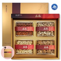 장수왕 명품 견과류 4종 선물세트 /설날 명절 구정 설 답례품 고급 견과 선물, 1세트
