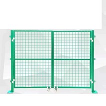 양문형 메쉬 휀스 철조망 작업장 간이 출입문 대문, 이중문 높이 1.8m   너비 2m