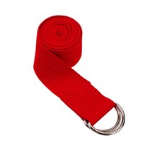 여성 요가 스트레치 스트랩 멀티 컬러 D-링 벨트 피트니스 운동 체육관 로프 그림 허리 다리 저항 밴드, 빨간색, 4 빨간