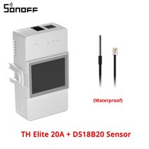 iot 스위치 홈 스마트 SONOFF TH Elite 16A 20A Wifi LCD 디스플레이로 온도 및 습도 모니터링 자동 모드 제어, [09] 20A with DS18B20