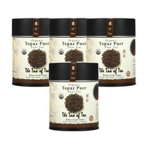 더타오오브티 푸얼 티 토파즈 푸얼 100g The Tao of Tea Puer Tea Topaz Puer, 4팩