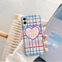 아이폰 휴대폰케이스 체크 럭키걸