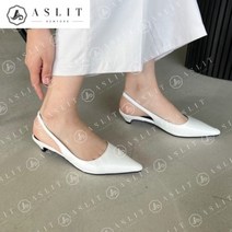 [KT알파쇼핑][애슬릿] 스틸레토 베이직 심플 여성 슬링백 로우 힐 3cm