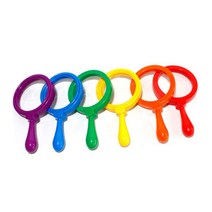 유아용 6종 칼라 색 볼록 돋보기 세트 학습용 어린이돋보기 아기돋보기 체험놀이 사이즈 장난감