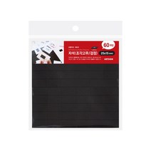 자석(조각고무/검정) 0633 스티커자석 25x15 (mm) 60개입, 6개