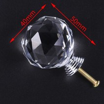 하드웨어 철물 20mm30mm40mm 라운드 다이아몬드 크리스탈 유리 손잡이 찬장은 다채로운 서랍 손잡이 내각 손잡이 가구 손잡이를 당긴다, 40mm 흰색