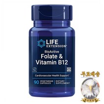 미국산 라이프 익스텐션 폴레이트 비타민 B12 90정 바이오액티브 Folate Life Extension 선물증정