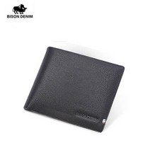 BISON DENIM 바이슨데님 남자 수제가죽 얇은 슬림 반지갑 W4540