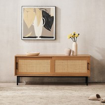 모던하우스 ON 로렌 천연 라탄 TV 거실장