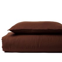 [천삼백케이] [에즈메이드] 린넨파티 베이직 린넨베딩 브라운 [Q] [누빔]