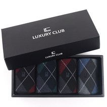 LC아가일 남자 신사 정장양말 4족세트 겨울 설날 선물