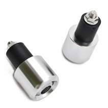 오토바이 부품 bjmoto 진동 방지 밸런스 핸들 바 엔드 플러그 그립 엔드 캡 18mm 내부 구멍이 있는 22mm 핸들 바, 실버 그립 엔드 캡, 02 Silver
