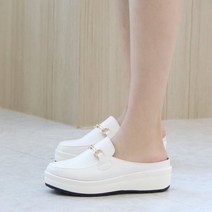 로딘스타 여성 가벼운 통굽 키높이 로퍼 뮬 슬리퍼 블로퍼 딘딘