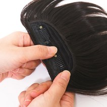 BBONG여자 똑딱이 헤어뽕 가발 뒷머리 볼륨지속 단발머리용13cm, 내츄럴 브라운