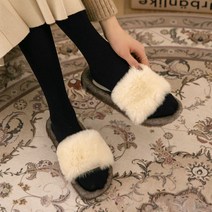 [분홍코끼리]코이 털슬리퍼_2cm