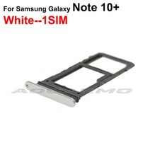 유심 트레이 심카드 USIM aocarmo single dual sim card for samsung galaxy note 10 plus 10 금속 플라스틱 microsd 슬롯, note10p-1sim-white