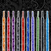 고 큰 캐슈 꽃 신발끈 남여공용 레드 블랙 블루 diy 스포츠 캐쥬얼 농구화 끈, Black Colorful_120cm