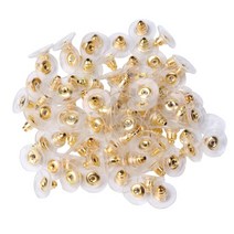 100pcs hypoallergenic Bullet Earring Back 안전 클러치 패드 액세서리