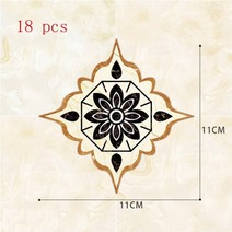 데코타일 비접착 접착 방바닥 헤링본 우드 현관 욕실 데코타일 18pcs 방수 및 내마모성 타일 스티커 거실 바닥 장식, 8, 110mmx110mm