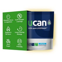 UCAN Keto 에너지 파우더 - 무설탕 운동 전 분말 슈퍼Starch 포함 남성 및 여성용 GMO 프리 비건 글루텐 무향 30회 분량