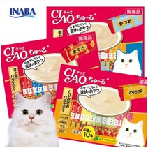 이나바 챠오츄루 고양이 간식, 참치 가다랑어 버라이어티, 80개입