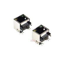 소켓 커넥터 가벼운 직각 56 8p8c 암 잭 커넥터가있는 10pcs rj45 네트워크 이더넷 암 소켓, 없음