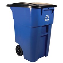 러버메이드 이동식 분리수거함(189.3L 파랑 FG9W2773BLUE)