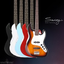 스윙 일렉 베이스기타 JAZZ KING 재즈킹 / 입문 연습용 바로 연주가 가능한 구성품, 로즈우드, Daphne