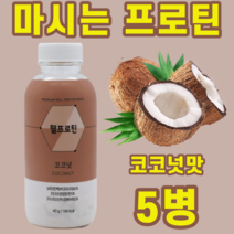 먹는 마시는 프로틴 단백질 구수한맛 고소한맛 코코넛 WPC 농축유청 멥쌀 건조 레시틴 코코넛허니 BCAA 사과산 글루타민 저분자 우유 선식 간편식 식사대용 음료, 5병