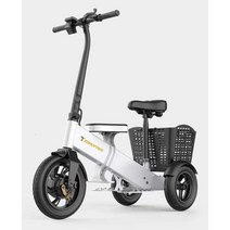 전동 자전거 삼륜 세발 전기자전거 성인용 출근 등원, 회색 12.5A배터리 약50km 36V