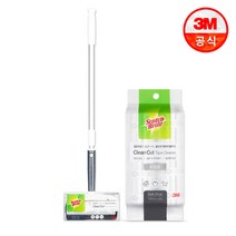 [3M] 대형 클린컷 테이프클리너 롱핸들 1개 + 리필 3개, 1세트