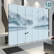 유럽식 접이식 가벽 이동식 차단벽 병풍 거실 원룸 베란다 심플 모던 가림막 가정용 사무실 칸막이 시공 경량 식당용 우드레이 래핑 셀프 주방 침대 가벽 공간분리 파티션 분할 침실, 6부 맞춤 1종