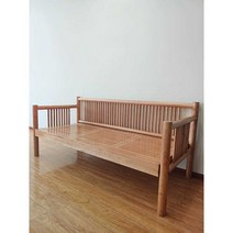 나무 벤치 쇼파 의자 침대 현관 거실 평상 북유럽, 소파 + 쿠션 + 테이블 204x87x89cm