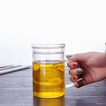 루나 내열유리 티머그(400ml) 유리잔 찻만 유리컵